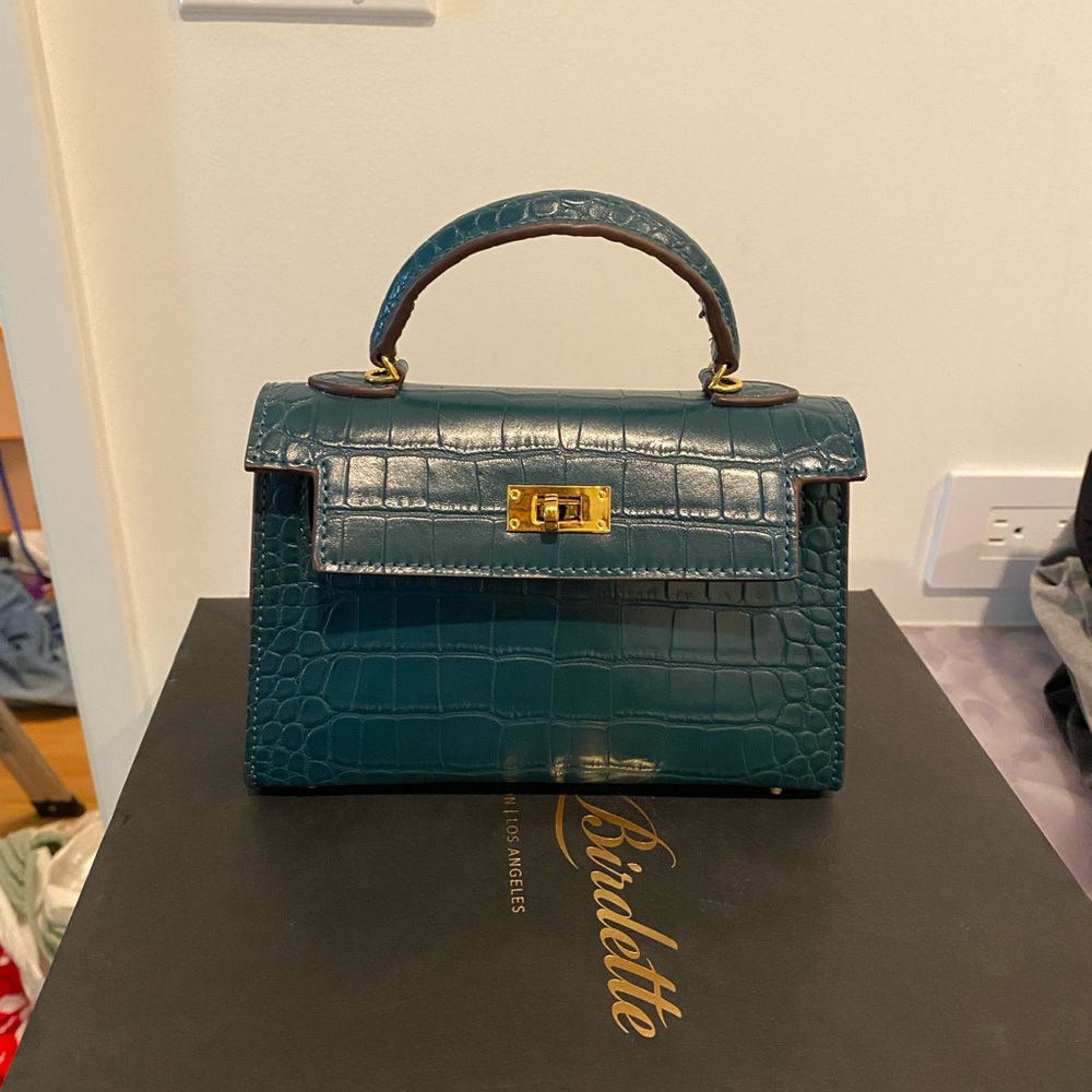 Turquoise mini hand bag purse